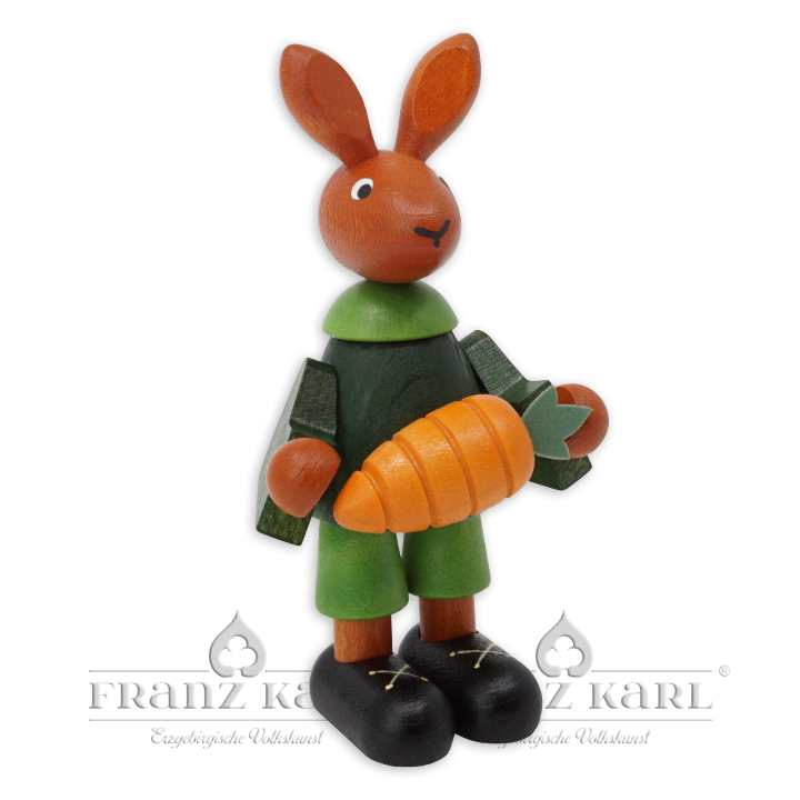 Easter bunny with a carrot - 11 cm (4.3 inches)