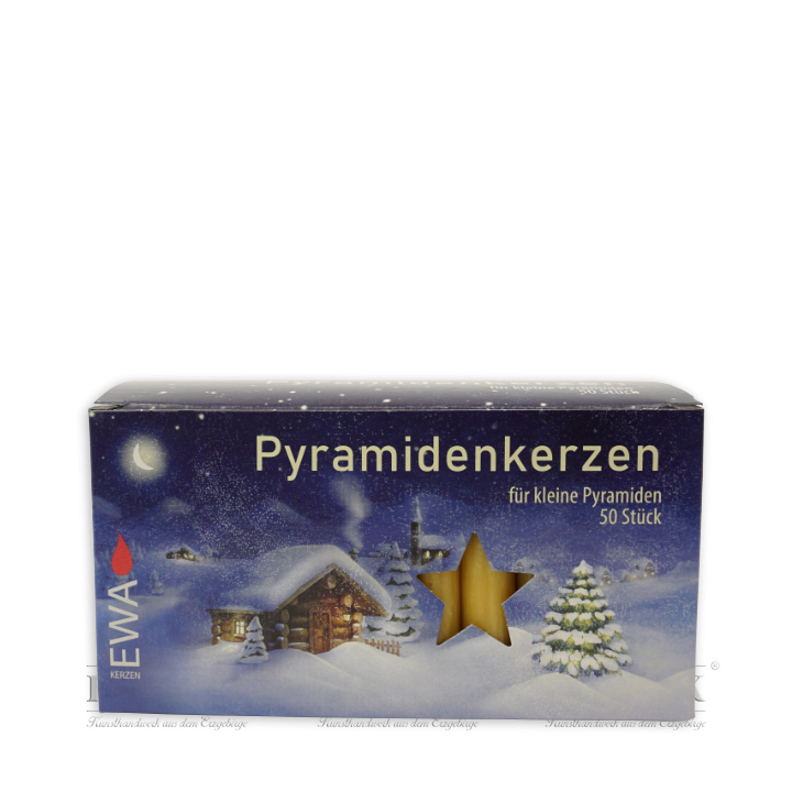 PG KERZEN N - Pyramidenkerzen natur, 50 Stück