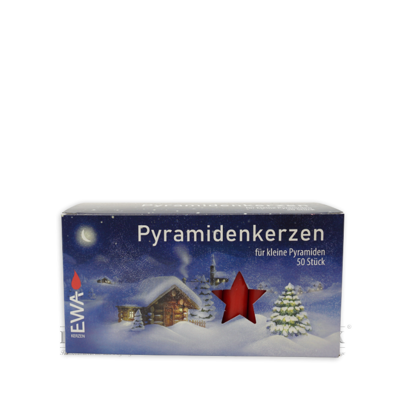 PG KERZEN R - Pyramidenkerzen rot, 50 Stück