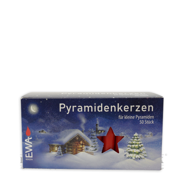 PG KERZEN R - Pyramidenkerzen rot, 50 Stück