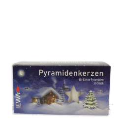 PG KERZEN - Pyramidenkerzen weiß, 50 Stück