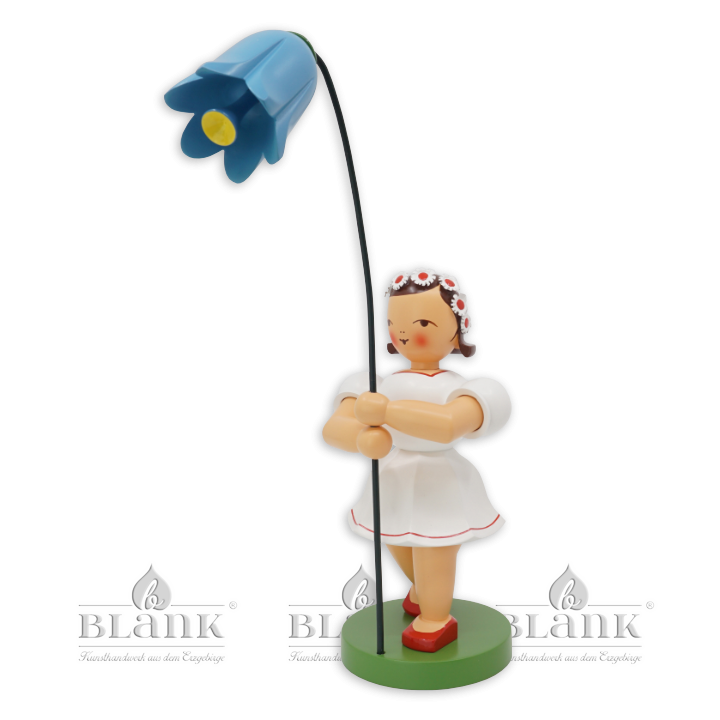 BKFM 003 Blumenkind mit Glockenblume, 34 cm, farbig
