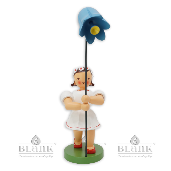 BKFM 003 Blumenkind mit Glockenblume, 34 cm, farbig