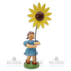BKFM 009 Blumenkind mit Sonnenblume, 34 cm, farbig von Blank Kunsthandwerk, Gruenhainichen