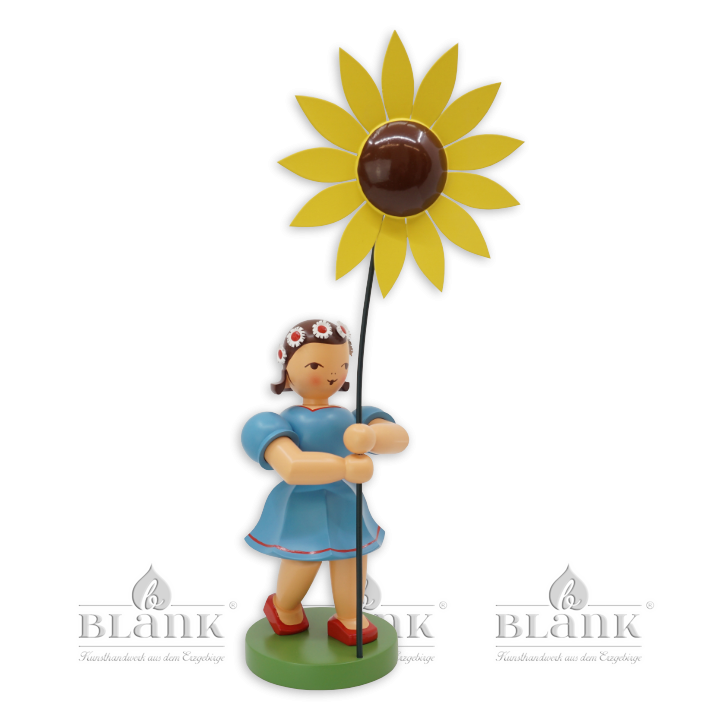 BKFM 009 Blumenkind mit Sonnenblume, 34 cm, farbig