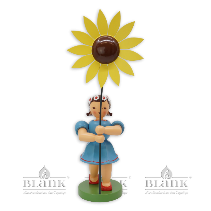 BKFM 009 Blumenkind mit Sonnenblume, 34 cm, farbig