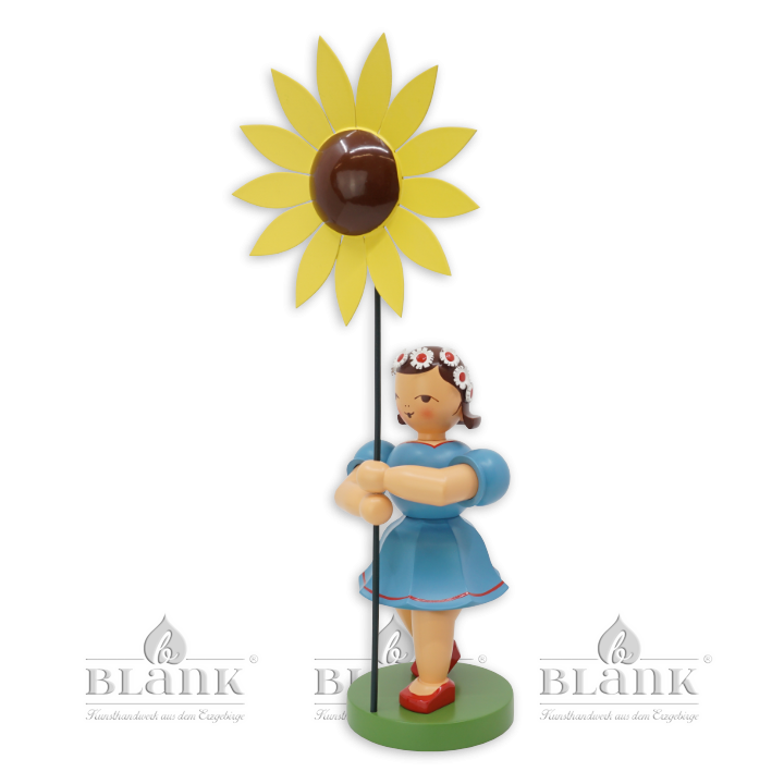 BKFM 009 Blumenkind mit Sonnenblume, 34 cm, farbig