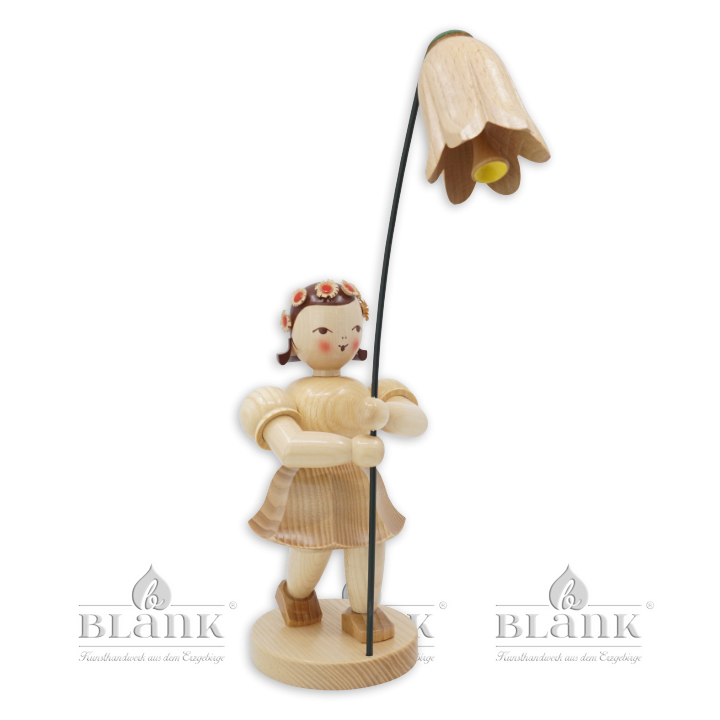 BKM 003 Blumenkind mit Glockenblume, 34 cm