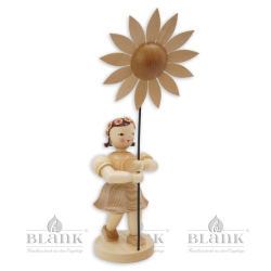 BKM 009 Blumenkind mit Sonnenblume, 34 cm von Blank Kunsthandwerk, Gruenhainichen