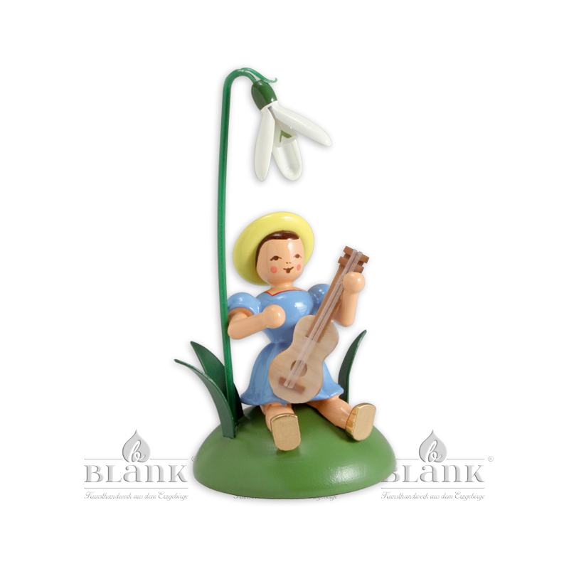 Flower Child with Snowdrop and Guitar, sitting