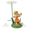 Flower Child with Marguerite and Trumpet, sitting