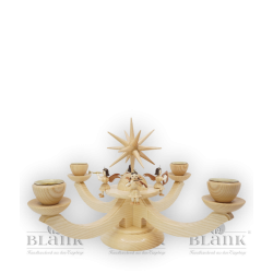 Advent Candle Holder with 4 sitting Angels, natural