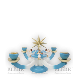 Advent Candle Holder with 4 sitting Angels, coloured