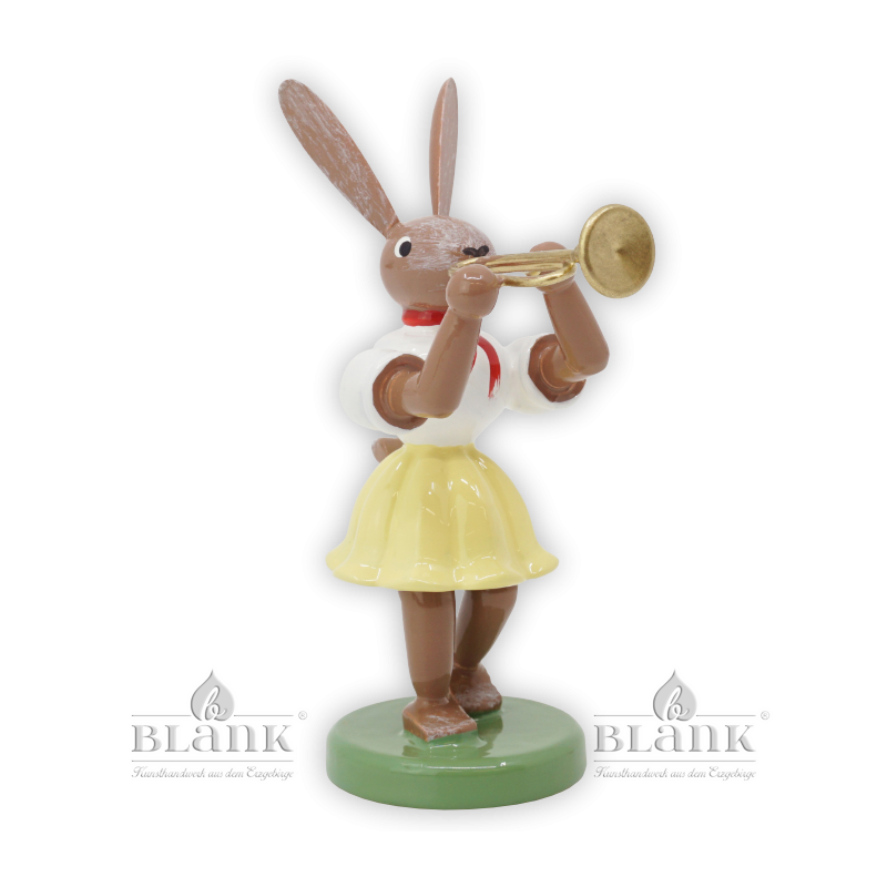 Easter Bunny with Trumpet, coloured