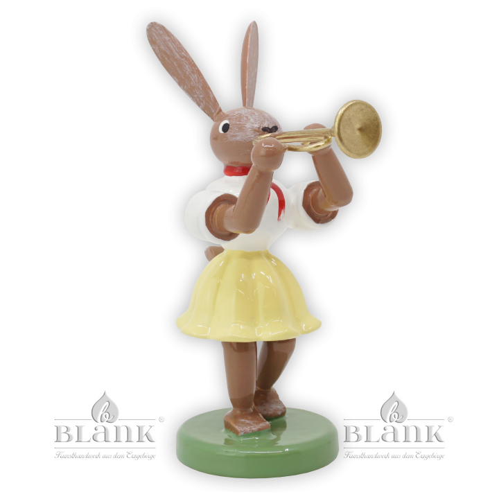 OHF 017 Osterhase mit Trompete, farbig