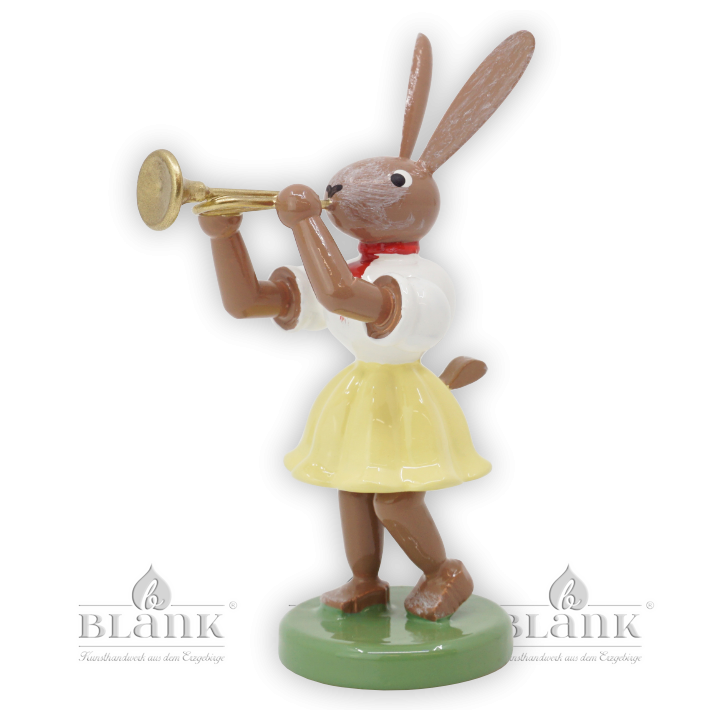 OHF 017 Osterhase mit Trompete, farbig