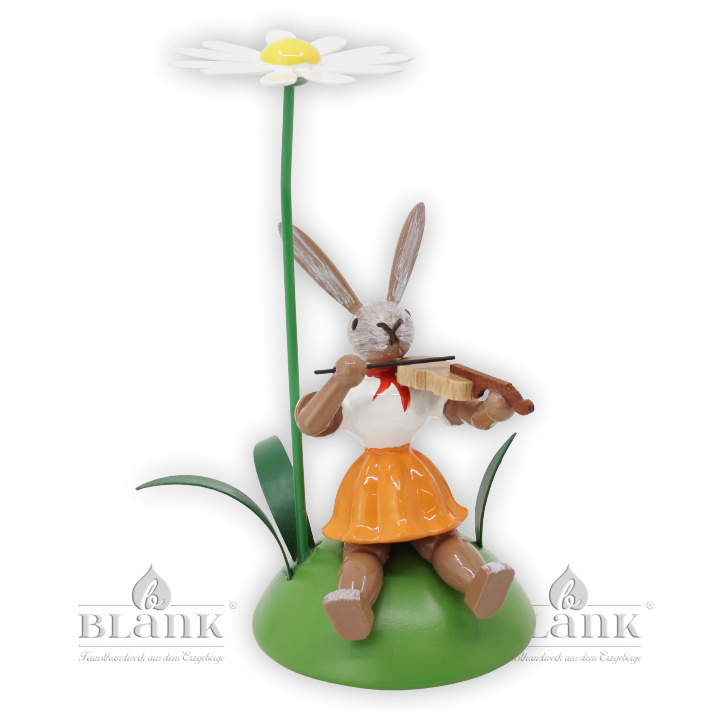 OHS 005 Osterhase sitz. mit Margerite und Violine