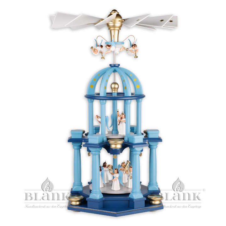 Dome shaped Pyramid with Angels with Long Robes, coloured