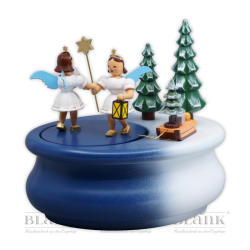 SPF 020 Oval Music Box with 2 Angels, coloured