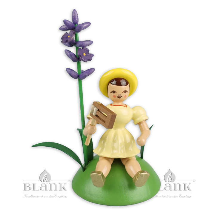 Flower Child with Lavender and Ratchet, sitting