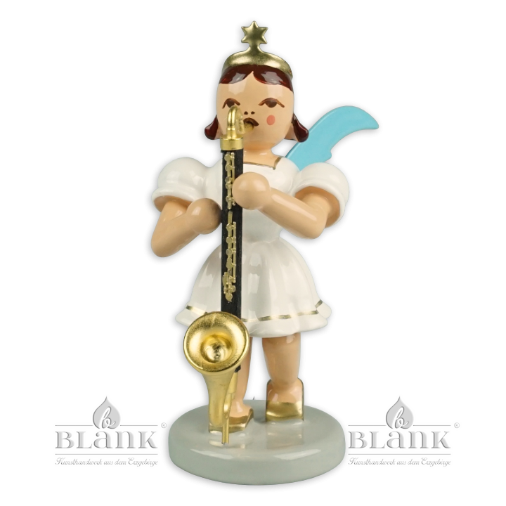 Angel with Short Pleated Skirt and bass clarinet, coloured