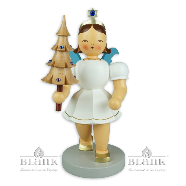 EKFM 025 S Kurzrockengel mit Bäumchen und Preciosa-Kristallen, 22 cm, farbig