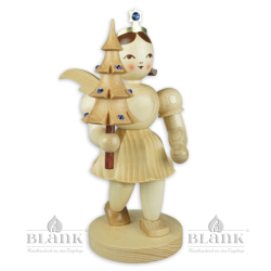 Kurzrockengel mit Bäumchen und Preciosa-Kristallen, 22 cm