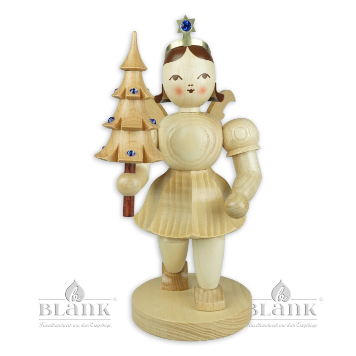 EKM 025 S Kurzrockengel mit Bäumchen und Preciosa-Kristallen, 22 cm