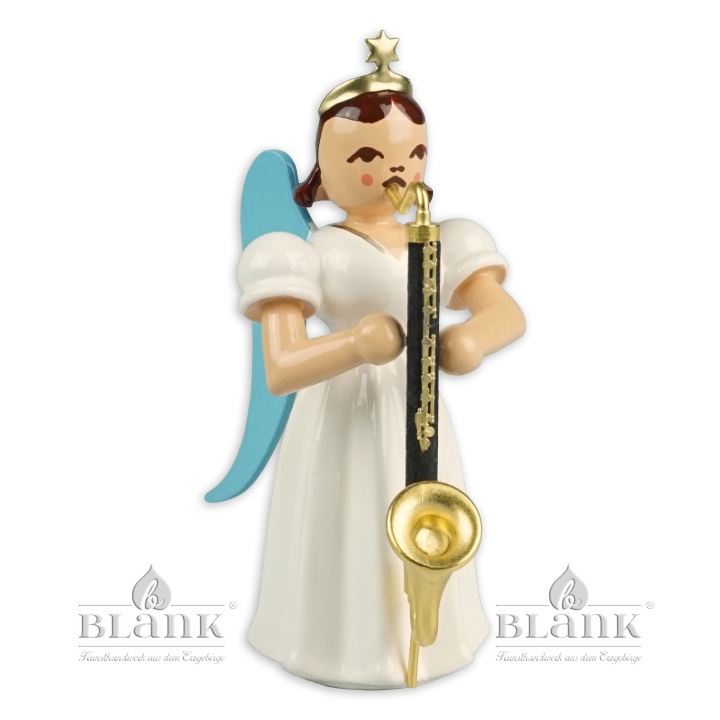 Angel with Long Pleated Robe and Bass Clarinet, coloured
