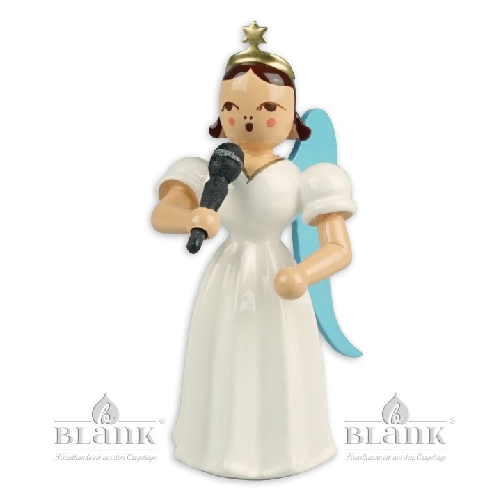 Angel with Long Pleated Robe and Microphone, coloured