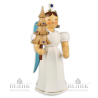 Angel with Long Pleated Robe and Tree with Preciosa-Crystals, 22 cm, coloured