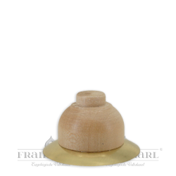 Wooden candle cup with metal grommet for small pyramids
