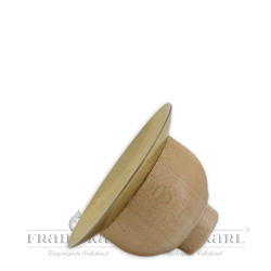 Wooden candle cup with metal grommet for small pyramids