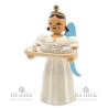 Angel with Long Pleated Robe and Christmas Stollen, coloured