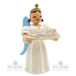 Angel with Long Pleated Robe and Christmas Stollen, coloured