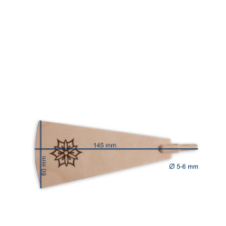 Measurements for impeller wing for art-no. 2630/2660/2670 - 1 piece