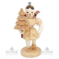 EK 025 S Angel with Short Pleated Skirt and Tree with Preciosa-Crystals