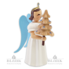 ELF 025 S Angel with Long Pleated Robe and Tree with Preciosa-Crystals, coloured