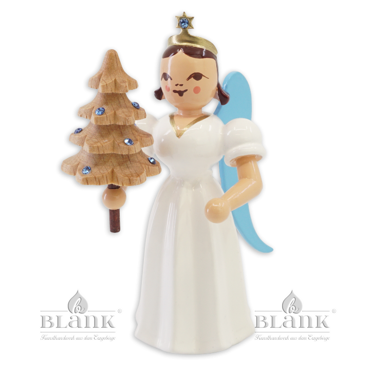 ELF 025 S Langrockengel mit Bäumchen und Preciosa-Kristallen, farbig