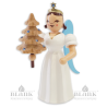 ELF 025 S Angel with Long Pleated Robe and Tree with Preciosa-Crystals, coloured