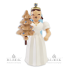 ELF 025 S Angel with Long Pleated Robe and Tree with Preciosa-Crystals, coloured