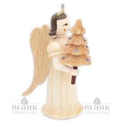 EL 025 S Angel with Long Robe and Tree with Preciosa-Crystals