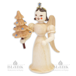 EL 025 S Angel with Long Robe and Tree with Preciosa-Crystals