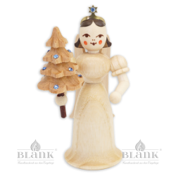 EL 025 S Angel with Long Robe and Tree with Preciosa-Crystals