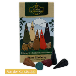Crottendorfer Räucherkerzen, Bunte Mischung, Ziegenbein