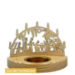 Schmidt Teelichthalter, Schwibbogen Geburt