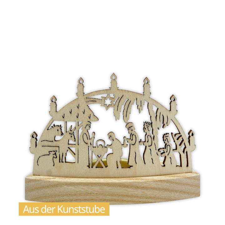 Schmidt Tealight Holder, Nativity Light Arch