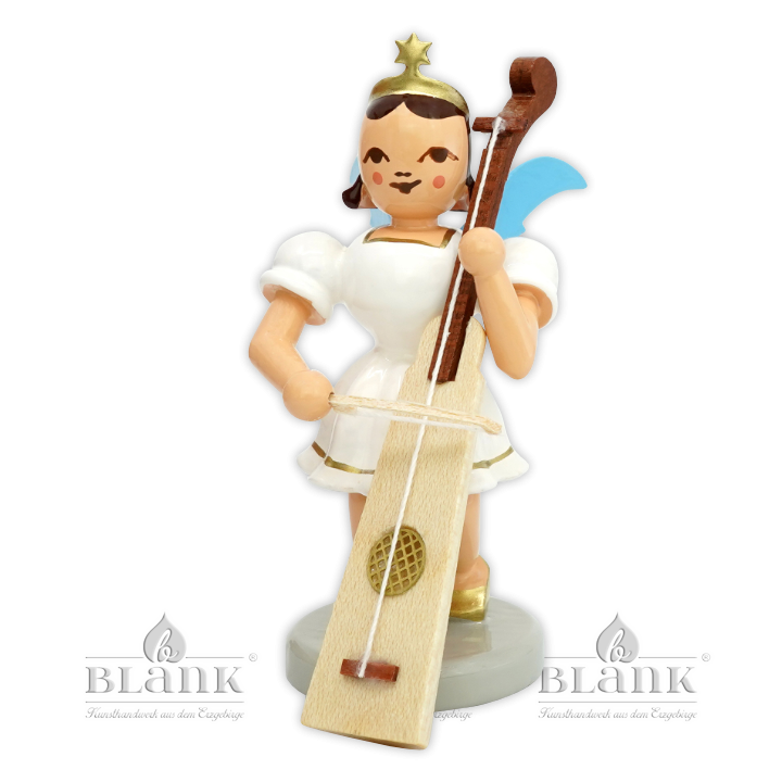 EKF 095 Angel with Pleated Skirt and Trumpet Marine, coloured