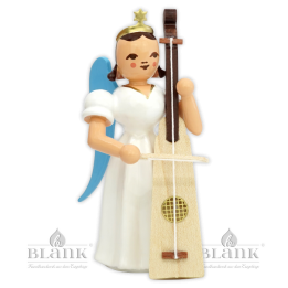 ELF 095 Angel with Long Pleated Robe and Trumpet Marine, coloured
