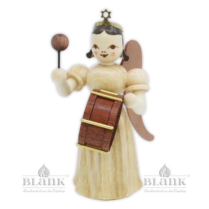 Angel with Long Pleated Robe and Timpani